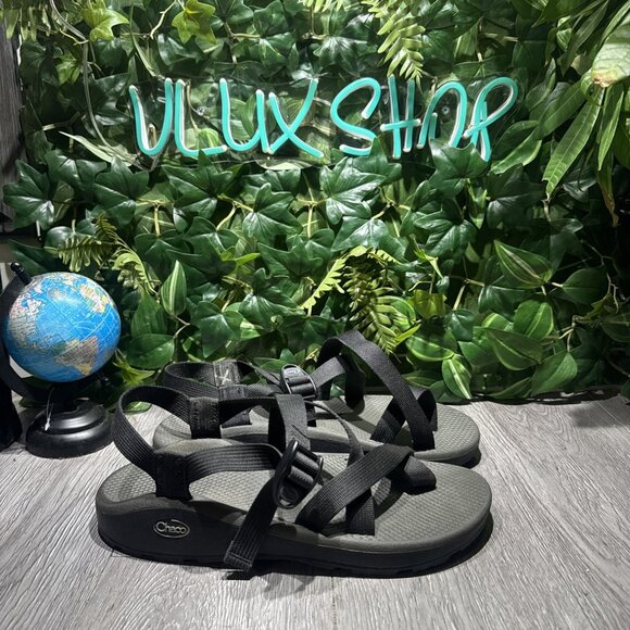 Chaco Z Cloud 2 Classic Strap Sandals Solid Black US Mens Size 11 - Picture 1 of 8